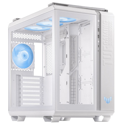 BAZAR - ASUS case TUF GAMING GT502 PLUS, Mid Tower, průhledná bočnice, 4x 120mm ARGB Fan, bílá - Poškozený obal (Komplet