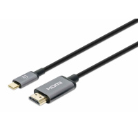 Manhattan kabel USB-C na HDMI, USB-C Male na HDMI Male, 2m, černá