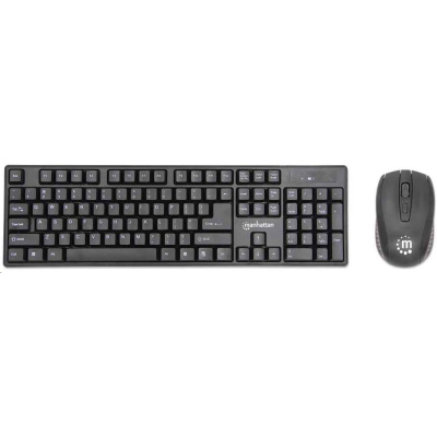 MANHATTAN Wireless Keyboard Mouse Combo, Balkan layout, black