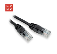 LYNX UTP patch kabel Cat5e, PVC, CCA, 2m, černý