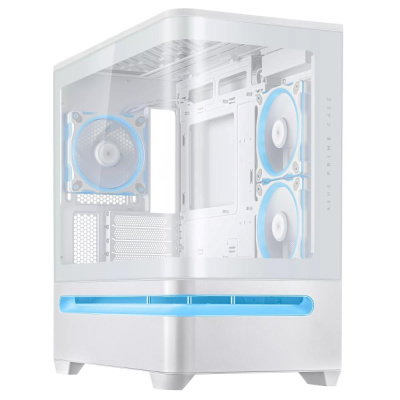 ASUS Case AP202 PRIME CASE, mATX, Průhledná bočnice, 3x 120mm ARGB Fan, bílá