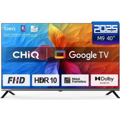 BAZAR - CHiQ L40M9E TV 40", Full HD, smart, Google TV, Dolby Audio, dbx-tv, HDR 10 - Poškozený obal (Komplet)
