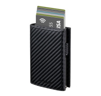 MYBALO Carryx skládací peněženka s výsuvným držákem na karty, Carbon fiber black