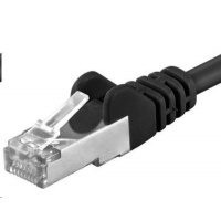 PREMIUMCORD Patch kabel CAT6a S-FTP, RJ45-RJ45, AWG 26/7 7m černá