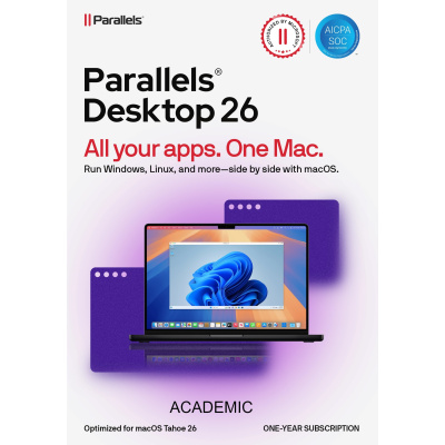 Parallels Desktop Academic Subscription 1 Year, EN/FR/DE/IT/ES/PL/CZ/PT