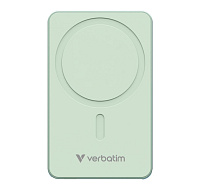VERBATIM Powerbanka Charge 'n' Go Essentials, Magnetická, 5000 mAh, USB-C, Zelená