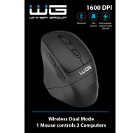 WG - Bezdrátová myš WG5 SeaMouse, 2v1, bluetooth + USB dongle, černá
