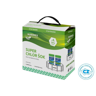 Marimex Super Chlor Šok 2x 0,9 kg - bazénová chemie - ŘASY