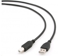 GEMBIRD Kabel USB 2.0 A-B propojovací 1,8m Professional (černý, zlacené kontakty)