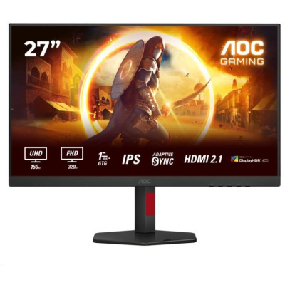 AOC MT 27" U27G4R - IPS,1920x1080/3840x2160, 360/160Hz,1ms,400cd,2xHDMI,DP,USBHub,Pivot