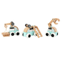 Dřevěná auta (stroje) pro děti s pohyblivými prvky