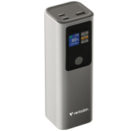 VERBATIM Powerbanka Charge 'n' Go, 27000 mAh, 2x USB-C 140W, 1x USB-A 18W, Šedá