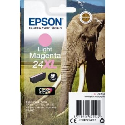 EPSON ink bar Singlepack "Slon" Light Magenta 24XL Claria Photo HD Ink