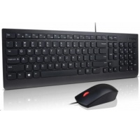 LENOVO klávesnice Essential Wired USB Keyboard + Mouse Set - USB, černá