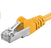 PREMIUMCORD Patch kabel CAT6a S-FTP, RJ45-RJ45, AWG 26/7 7m žlutá