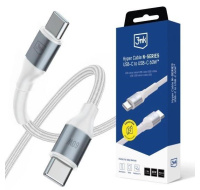 3mk kabel Hyper Cable N-SERIES C to C 1m 20V/3A 60W White
