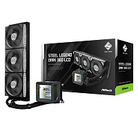 ASROCK Vodní chladič Steel Legend Dark 360 LCD, 3x120mm, LGA1851, AM5, černá