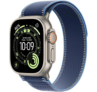 Apple Watch Ultra 3 GPS + Cellular 49mm Natural Titanium Case with Blue/Bright Blue Trail Loop - M/L