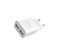 WG - Síťová nabíječka 2x USB-A 2,4A , white