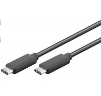 PremiumCord Kabel USB 3.1 konektor C/male - USB 3.1 C/male, černý, 0,5m