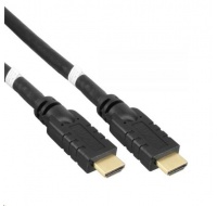 PREMIUMCORD Kabel HDMI High Speed with Ether.4K@60Hz, se zesilovačem,15m, 3x stínění, M/M, zlacené konektory