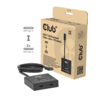 Club3D Switch, USB-C na 2xUSB-C Oboustranný 2v1, 8K60Hz, 4K120Hz, PD 100W