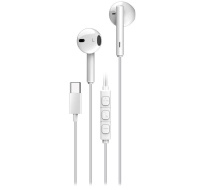 GENIUS Sluchátka HS-M366, mikrofon, USB-C, bílá