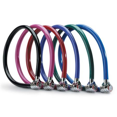 Master Lock Ocelové kombinační lanko na kolo 8631_55cm, fialové