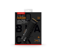 WD BLACK SSD NVMe 4TB PCIe SN850X Powered by SanDisk, Gen4, (R:7300, W:6600MB/s), Chladič
