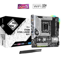 ASRock MB Sc LGA1700 B760M STEEL LEGEND WIFI, Intel B760, 4xDDR5, 1xDP, 1xHDMI, WI-FI, mATX