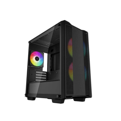 DEEPCOOL Case CC360 ARGB, mATX, Průhledná bočnice, 3x120mm Fan, černá