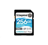 Kingston SDXC karta 256GB Canvas Go! Plus, R:170/W:90MB/s, Class 10, UHS-I, U3, V30