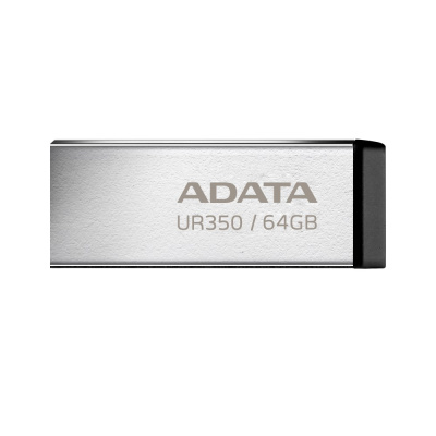 ADATA Flash Disk 64GB UR350, USB 3.2 Dash Drive, kov černá