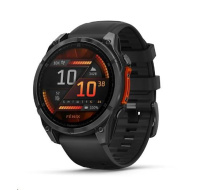 Garmin fenix® 8 – 47 mm, AMOLED, Slate grey a Černý silikonový řemínek