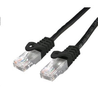 C-TECH kabel patchcord Cat6, UTP, černý, 0,25m