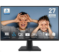 MSI LCD PRO MP275Q, 27" 2560x1440, IPS, 100Hz, 4ms, VESA 100x100mm, N/A, Black
