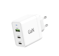 WG - Síťová nabíječka GaN 3x USB, 1x USB-A 30W + 2x USB-C 65W, bílá