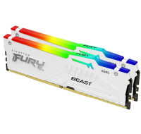KINGSTON DIMM DDR5 64GB (Kit of 2) 5200MT/s CL40 FURY Beast Bílá RGB XMP