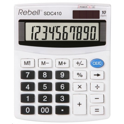 REBELL  kalkulačka -SDC410 - bílá