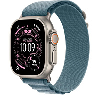 Apple Watch Ultra 3 GPS + Cellular 49mm Natural Titanium Case with Light Blue Alpine Loop - Large