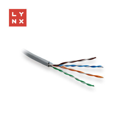 LYNX UTP kabel Cat5e, PVC (Eca), celoměděný, vnitřní , šedý, box 305m
