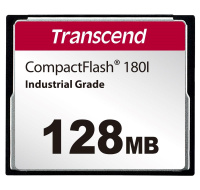 TRANSCEND CompactFlash Card CF180I, 128MB, SLC mode WD-15, Wide Temp.