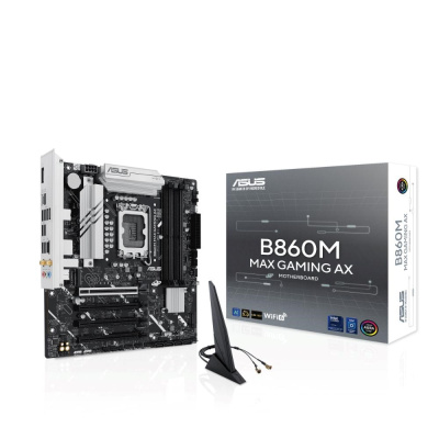 BAZAR - ASUS MB Sc LGA1851 B860M MAX GAMING AX, Intel B860, 4xDDR5, 1xDP, WiFi, mATX - Poškozený obal (Komplet)