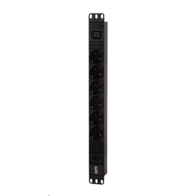 APC Easy PDU, Basic, 1U, 10A, 230V, (6) Schuko & (1) C13, IEC C14 (2.5m)