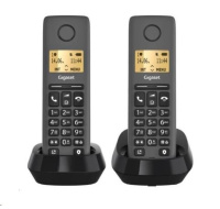 BAZAR - Gigaset Basic 100 Duo Black - Poškozený obal (Komplet)