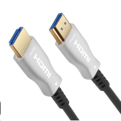 PREMIUMCORD Kabel optický fiber High Speed + Ethernet 4K@60Hz kabel, M/M, zlacené konektory, 7m