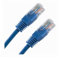 XtendLan patch kabel Cat5E, UTP - 0,3m, modrý (prodej po 10 ks)