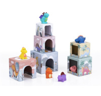 Skládací kostky - domečky Dinosauři