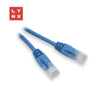 LYNX UTP patch kabel Cat5e, PVC, CCA, 3m, modrý