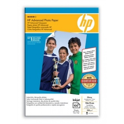 HP Advanced Glossy Photo Paper-100 sht/10 x 15 cm borderless, 250 g/m2, Q8692A, POSKOZENY OBAL-BAZAR